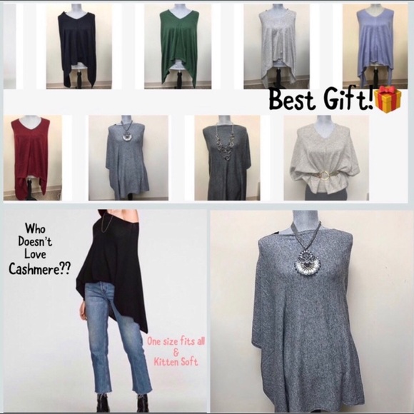 Himalayan Cashmere Poncho,8 colors available-Super-soft! - Picture 1 of 16